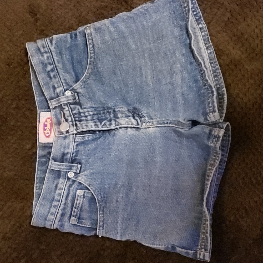 Girls blue jean shorts with FREE Miss Fonda Fair pageant shirt